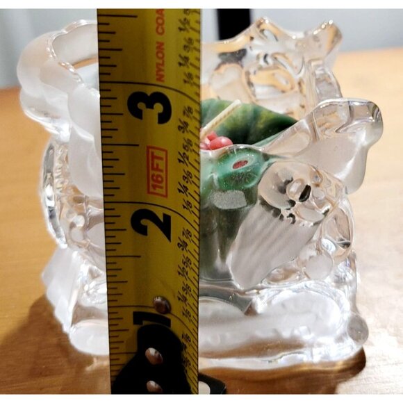 Gorham Christmas North Pole Express Santa Train Votive Lead Crystal from Germany - Picture 12 of 12